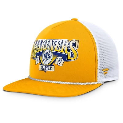 Men's Fanatics Gold/White Seattle Mariners Recall Snapback Hat