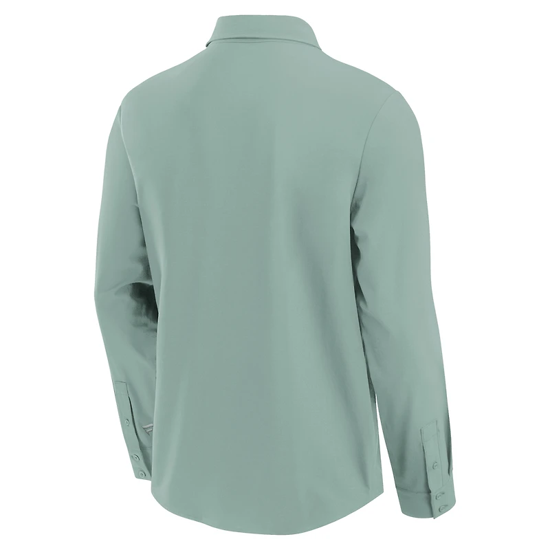 Men's Fanatics Green Seattle Mariners Front Office Long Sleeve Button-Up Shirt