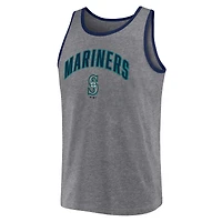 Débardeur primaire fanatiques gris chiné des Seattle Mariners pour hommes