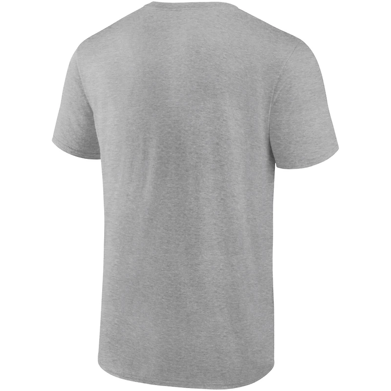 Men's Fanatics Heathered Gray Seattle Mariners Iconic Go for Two T-Shirt