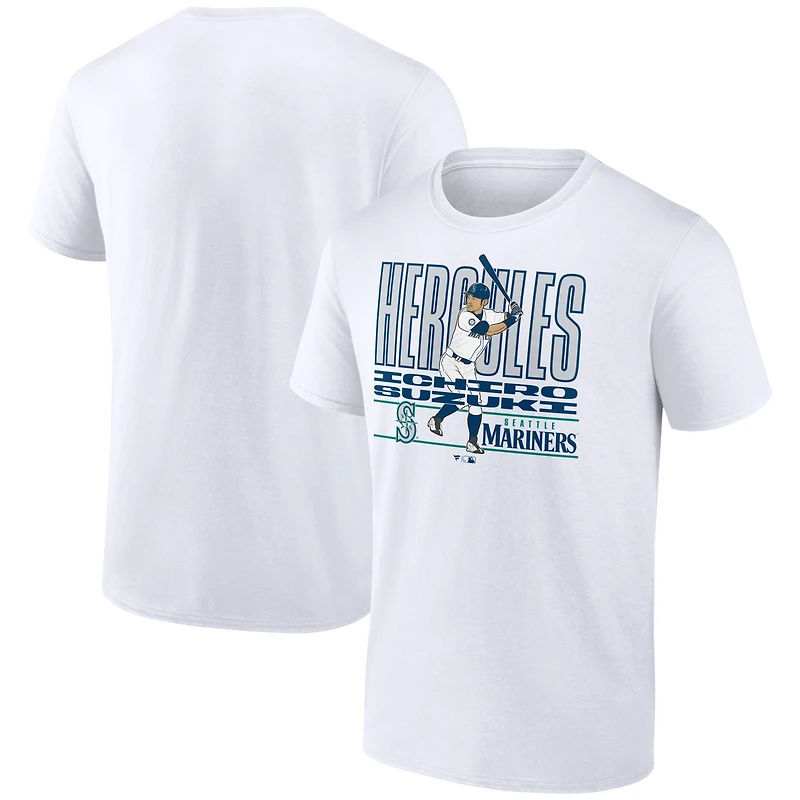 Men's Fanatics Ichiro Suzuki White Seattle Mariners Cooperstown Collection Player T-Shirt