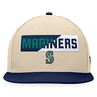 Men's Fanatics Khaki/Navy Seattle Mariners Cycle Snapback Hat