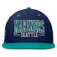 Men's Fanatics Navy/Aqua Seattle Mariners Fundamental Bold Snapback Hat