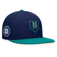 Men's Fanatics Navy/Teal Seattle Mariners Batter's Box Snapback Hat