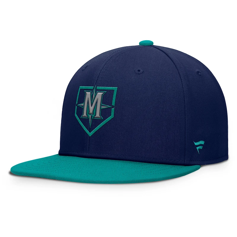Men's Fanatics Navy/Teal Seattle Mariners Batter's Box Snapback Hat