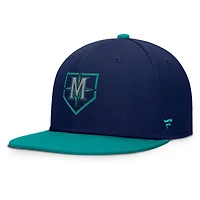 Men's Fanatics Navy/Teal Seattle Mariners Batter's Box Snapback Hat
