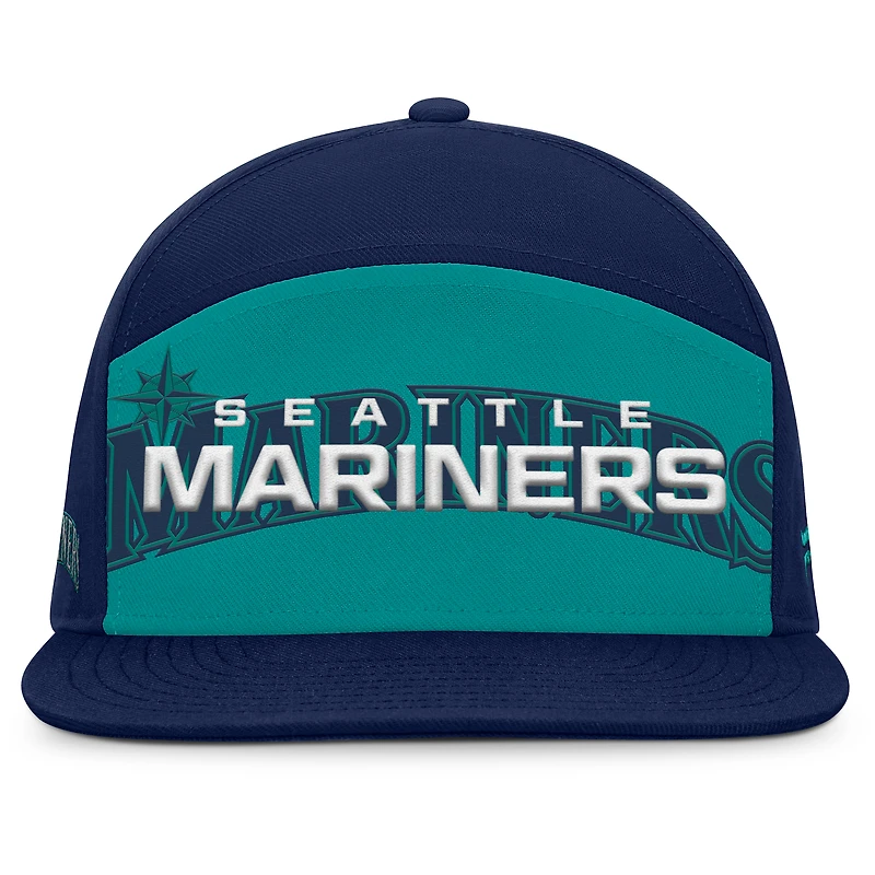 Men's Fanatics Navy/Teal Seattle Mariners Clubhouse Splitter Snapback Hat