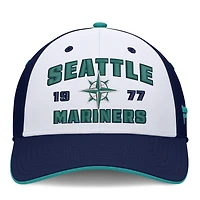 Men's Fanatics Navy/White Seattle Mariners Jammed Structured Flex Hat