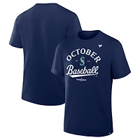 Men's Fanatics  Navy Seattle Mariners 2025 MLB Postseason Locker Room T-Shirt