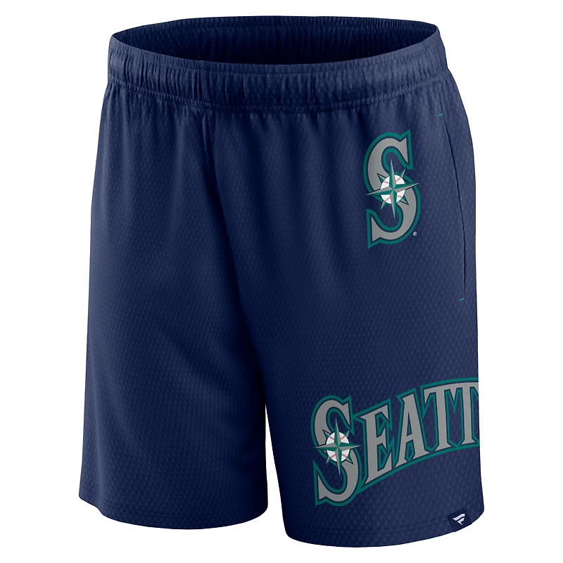 Men's Fanatics  Navy Seattle Mariners Clincher Mesh Shorts