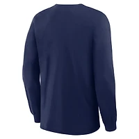 T-shirt à manches longues Fanatics Navy Seattle Mariners Lock-Up Legacy pour homme