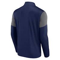 Men's Fanatics Navy Seattle Mariners Logo Quarter-Zip Top