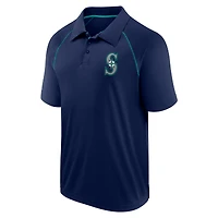 Polo raglan Strong Alone des Seattle Mariners Fanatics pour hommes, bleu marine