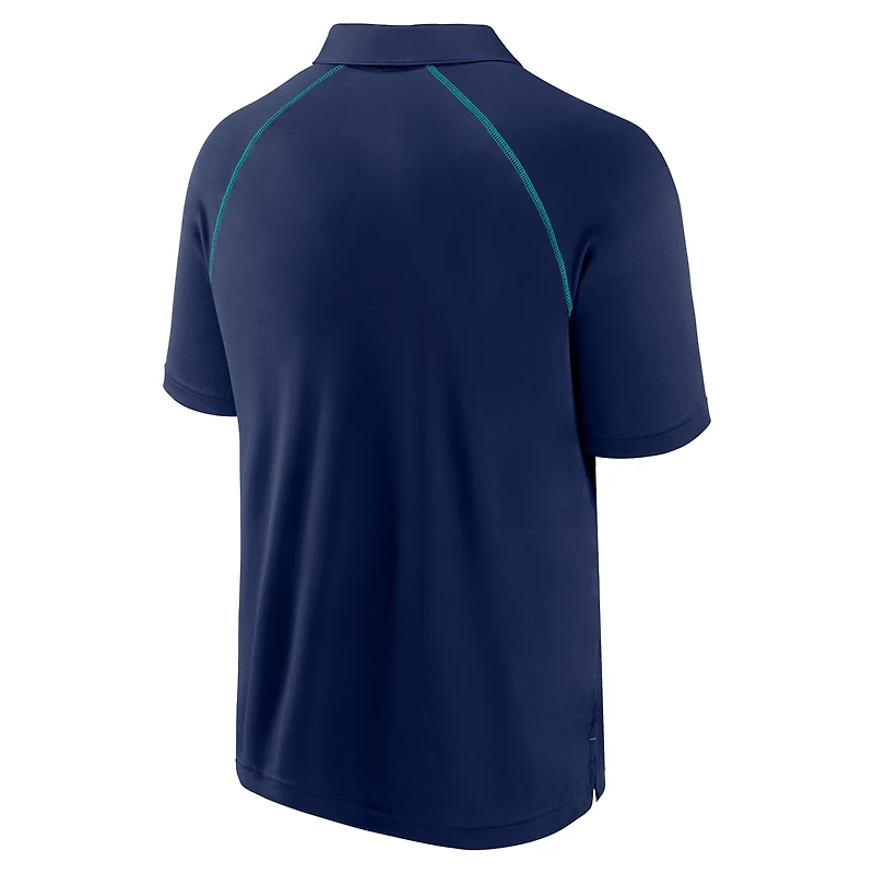 Polo raglan Strong Alone des Seattle Mariners Fanatics pour hommes, bleu marine