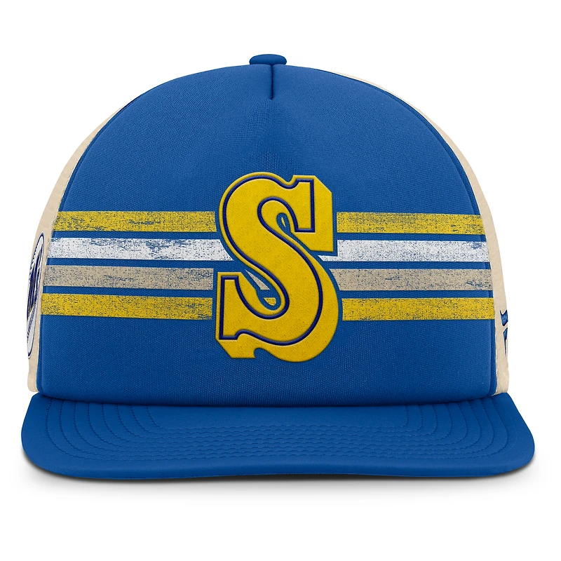 Men's Fanatics Royal/Natural Seattle Mariners Cooperstown Collection Powers Snapback Hat
