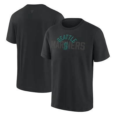 Men's Fanatics Seattle Mariners Black Out Heavyweight T-Shirt