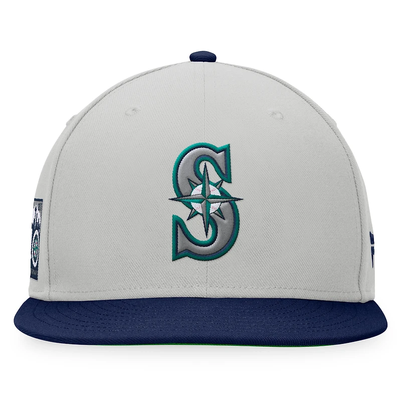 Men's Fanatics Tan/Navy Seattle Mariners Glory Days Two-Tone Snapback Hat
