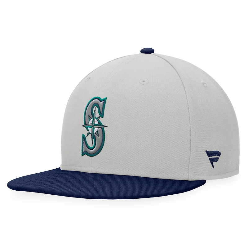 Men's Fanatics Tan/Navy Seattle Mariners Glory Days Two-Tone Snapback Hat
