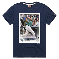 T-shirt homme Hommage Cal Raleigh Navy Seattle Mariners Topps Baseball Card Tri-Blend