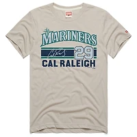 Men's Homage Cal Raleigh Stone Seattle Mariners Signature Name & Number Tri-Blend T-Shirt