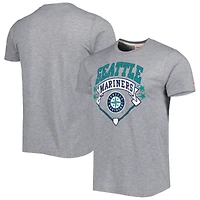 T-shirt à trois mélanges de diamants des Mariners Seattle Homage gris pour homme