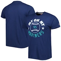 T-shirt à trois mélanges Hyper Local Homage Navy Seattle Mariners pour homme