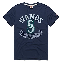 Men's Homage  Navy Seattle Mariners Vamos Tri-Blend T-Shirt
