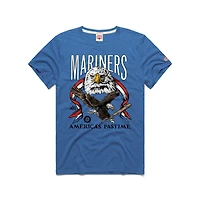 T-shirt homme Homage Royal Seattle Mariners, le passe-temps américain, en mélange de trois matières
