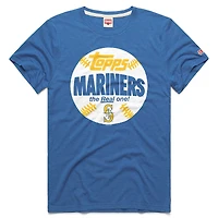 Men's Homage  Royal Seattle Mariners MLB x Topps Baseball The Real One Tri-Blend T-Shirt
