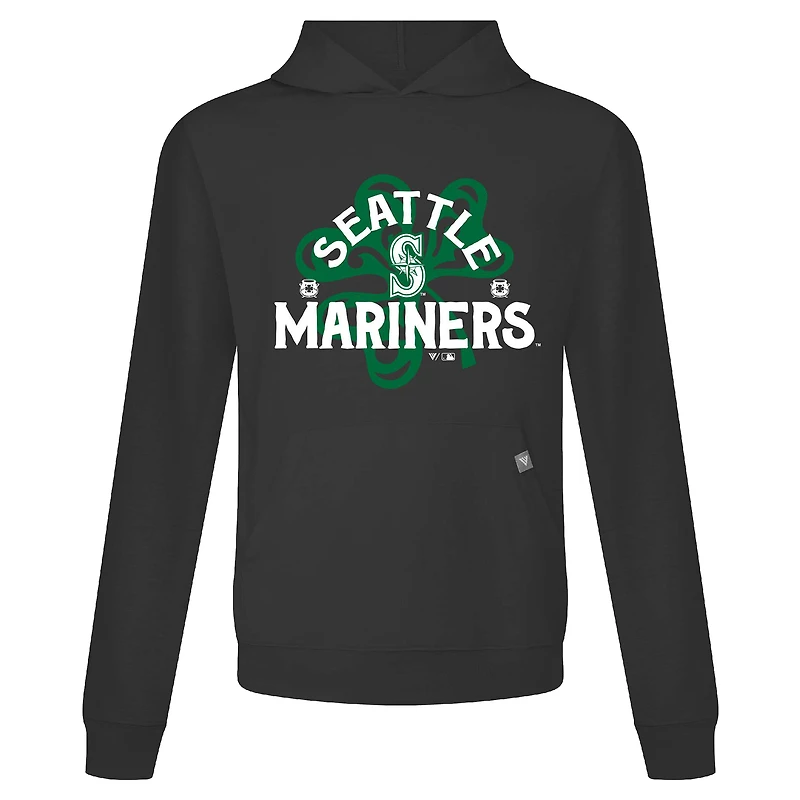 Sweat à capuche noir pour homme avec motif trèfle relais de la Saint-Patrick des Seattle Mariners Levelwear