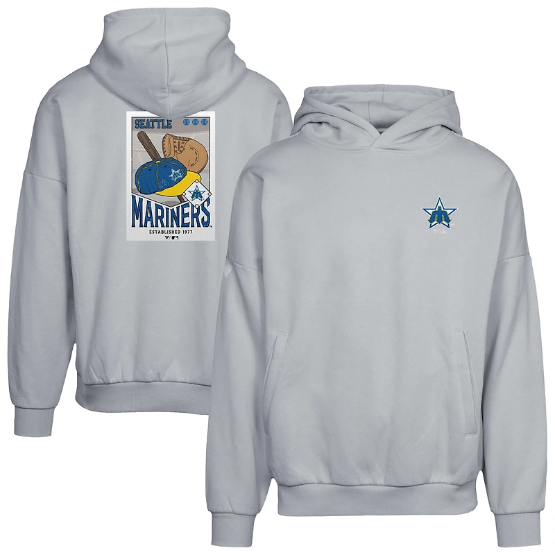 Sweat à capuche gris Seattle Mariners Contact Pro Card pour homme Levelwear