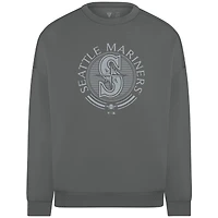 Men's Levelwear Gray Seattle Mariners Luxe Signature Grain Pullover Sweatshirt