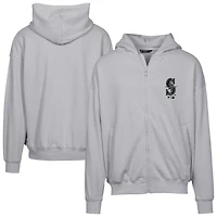 Sweat à capuche surdimensionné entièrement zippé motif camouflage numérique Uphill pour homme, gris, des Seattle Mariners de Levelwear