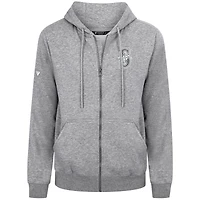 Men's Levelwear Gray Seattle Mariners Podium Banner Arch Full-Zip Hoodie