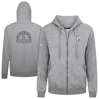 Men's Levelwear Gray Seattle Mariners Podium Banner Arch Full-Zip Hoodie