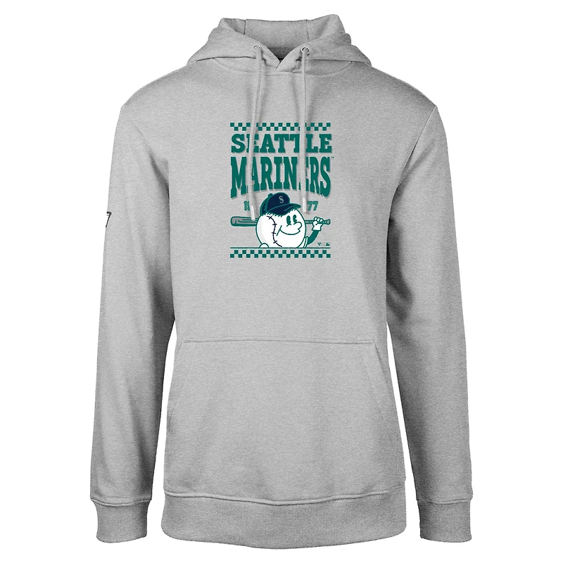 Men's Levelwear Gray Seattle Mariners Podium Inaugural Pullover Hoodie