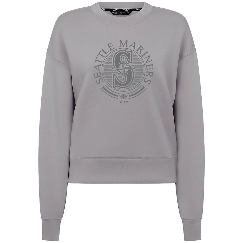 Sweat-shirt gris à manches longues pour homme des Seattle Mariners, motif éponge