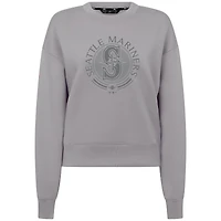 Sweat-shirt gris à manches longues pour homme des Seattle Mariners, motif éponge