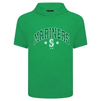 Men's Levelwear Green Seattle Mariners St. Patrick's Day Phase Plaid Short Sleeve T-Shirt Hoodie
