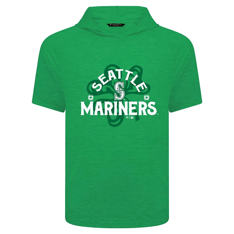 Men's Levelwear Green Seattle Mariners St. Patrick's Day Phase Shamrock Short Sleeve T-Shirt Hoodie
