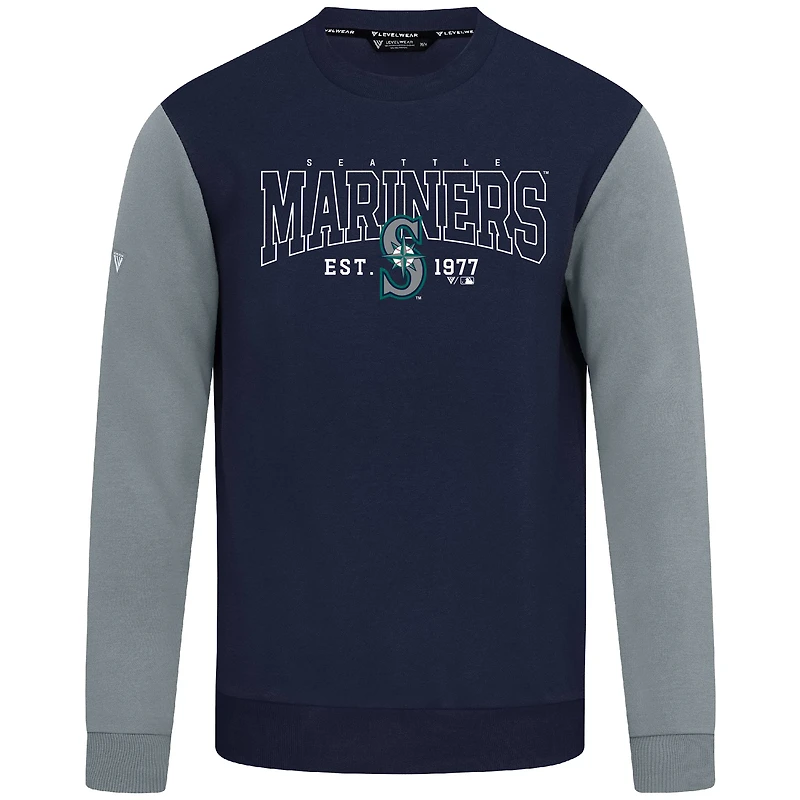 Sweat-shirt bleu marine Levelwear pour homme, modèle Accolade Ultimate Textbook des Seattle Mariners