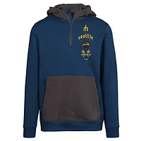 Sweat à capuche zippé quart de tour City Connect Chicane Baseline pour homme la marine Seattle Mariners Levelwear