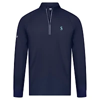 Pull-over à glissière quart de tour Theory Insignia 2.0 bleu marine pour homme Levelwear des Mariners Seattle