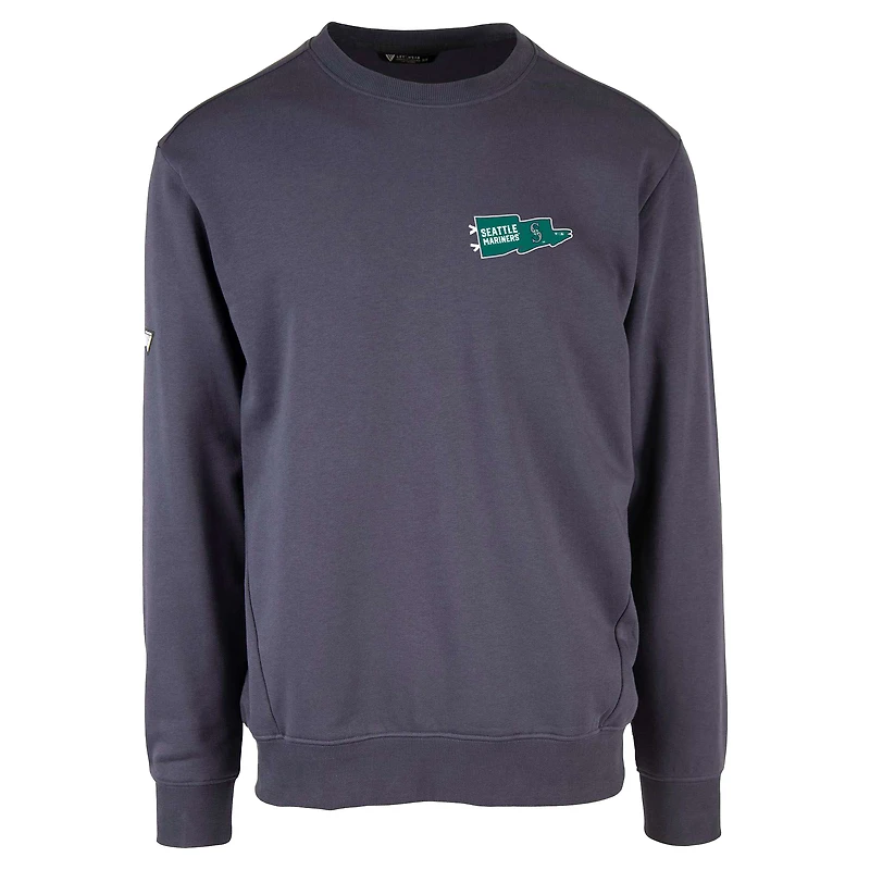 Men's Levelwear  Navy Seattle Mariners Zane Rafters Pullover Sweatshirt