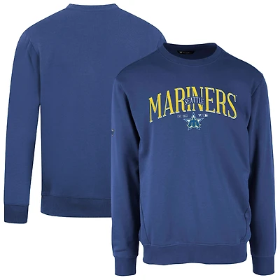 Men's Levelwear Royal Seattle Mariners Cooperstown Collection Zane Vintage Pullover Sweatshirt