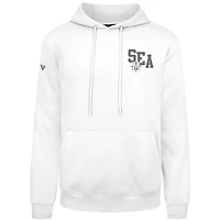 Men's Levelwear White Seattle Mariners Podium Grain Pullover Hoodie