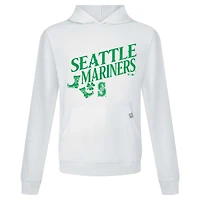 Men's Levelwear White Seattle Mariners St. Patrick's Day Relay Boots Pullover Hoodie