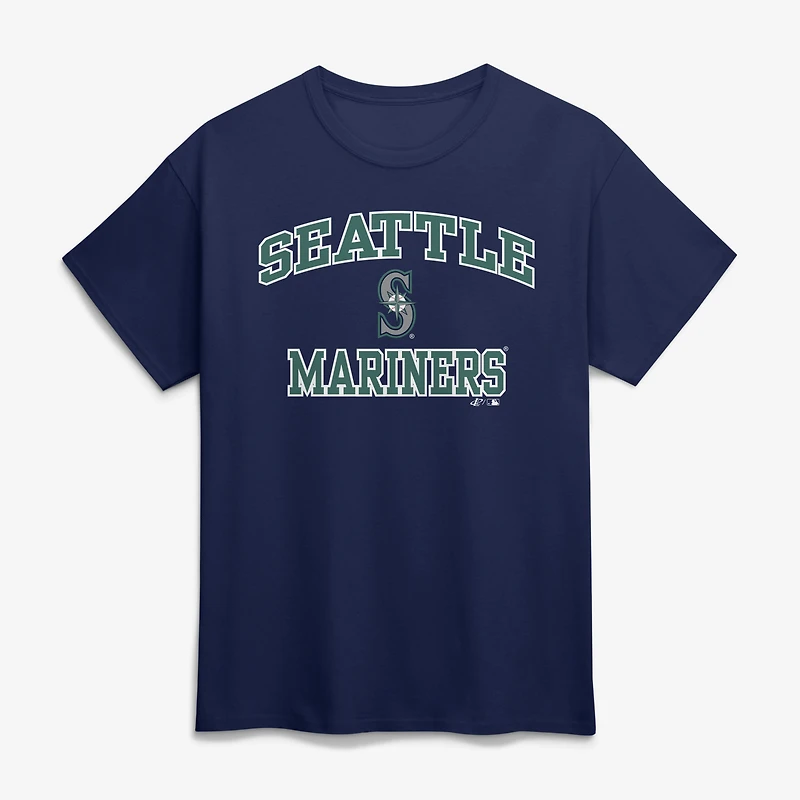 T-shirt homme Seattle Mariners Heart and Soul bleu marine avec logo athlétique