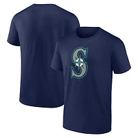 Men's Logo Athletic Navy Seattle Mariners Official T-Shirt