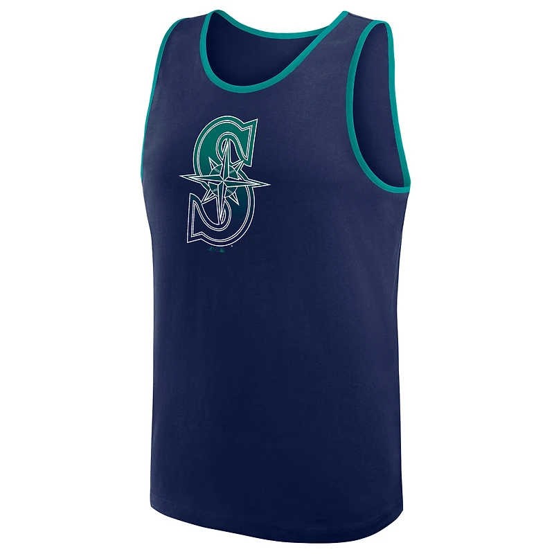 Débardeur bleu marine avec logo athlétique pour homme des Seattle Mariners, succès inégalé